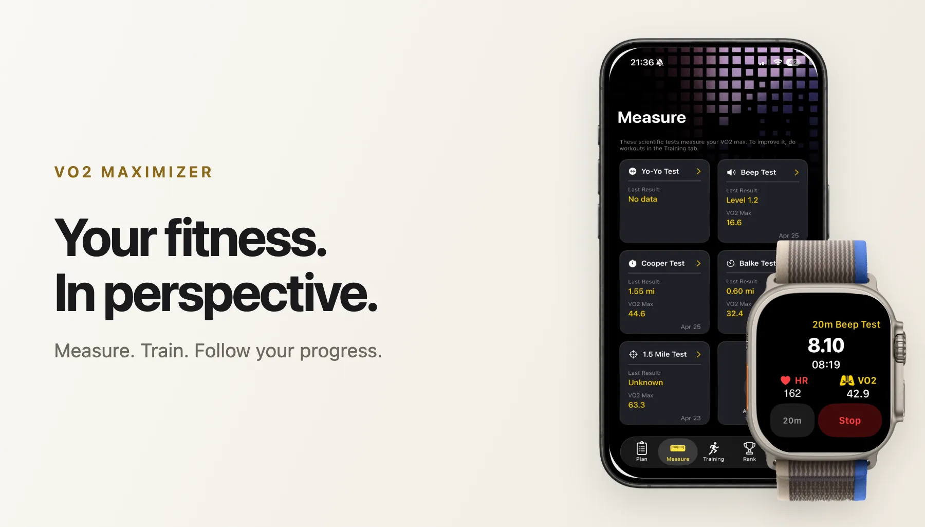 VO2 Maximizer on iPhone and Apple Watch