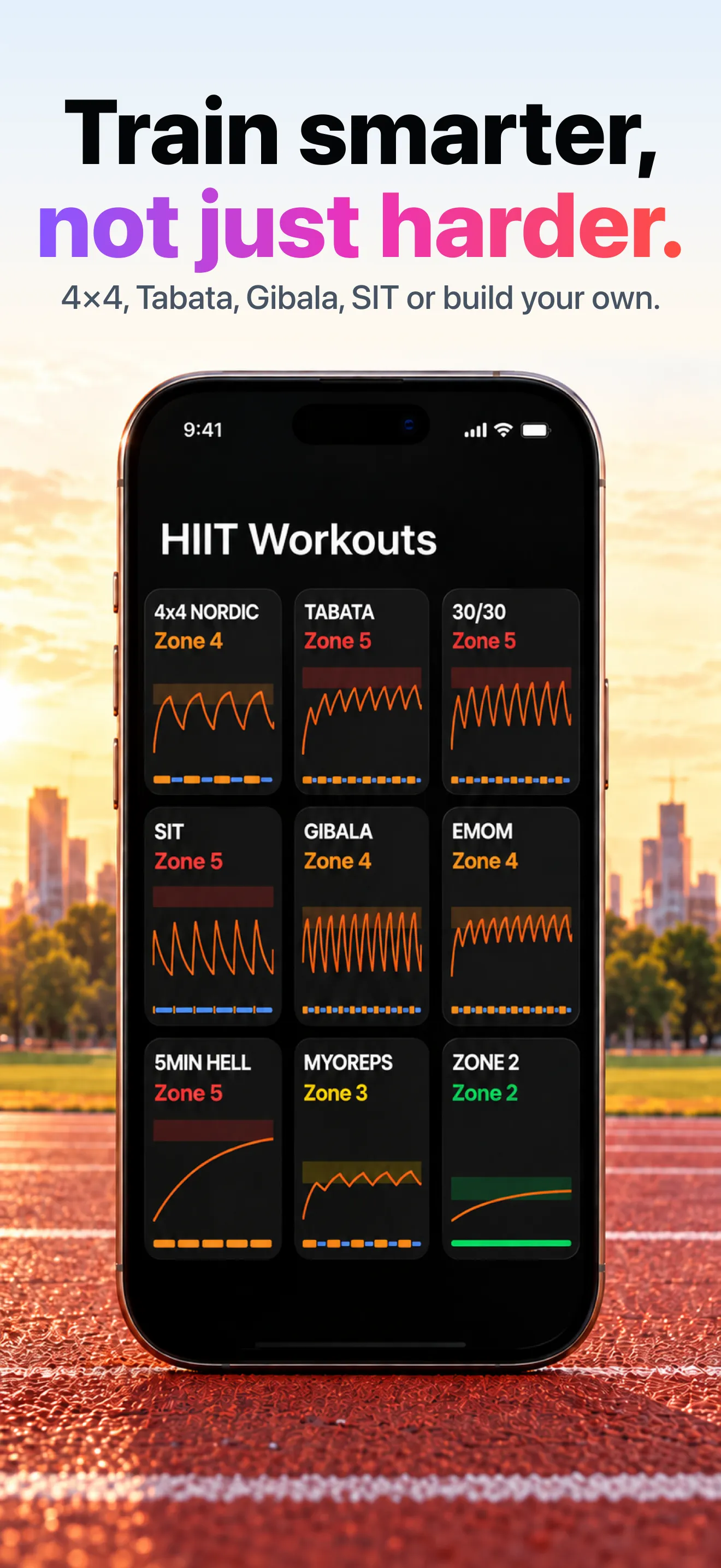 iPhone showing the VO2 Maximizer workout library