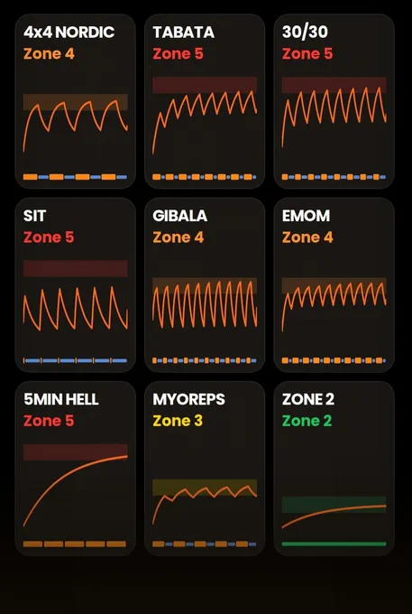 Interval workouts in VO2 Maximizer