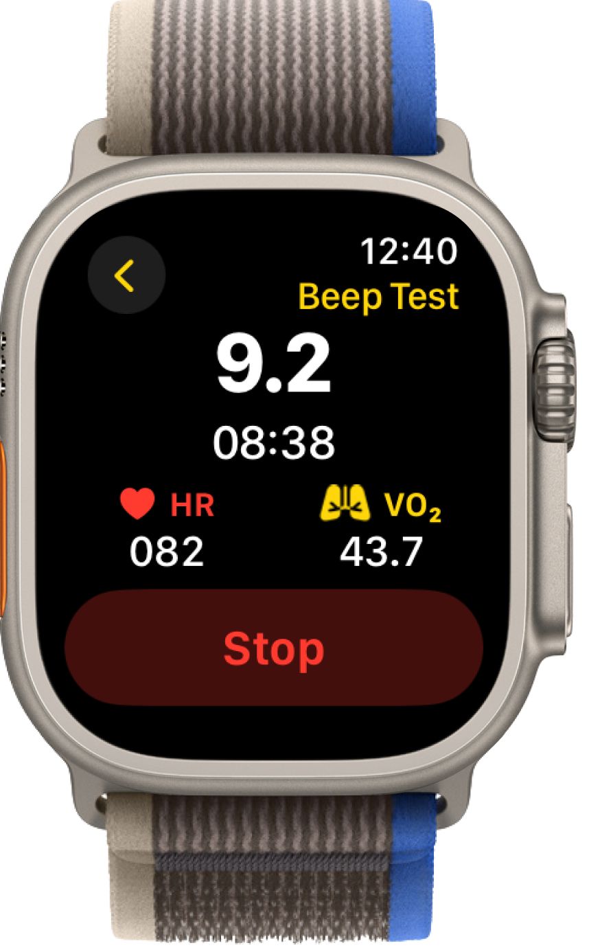 VO2 Maximizer Beep Test on Apple Watch